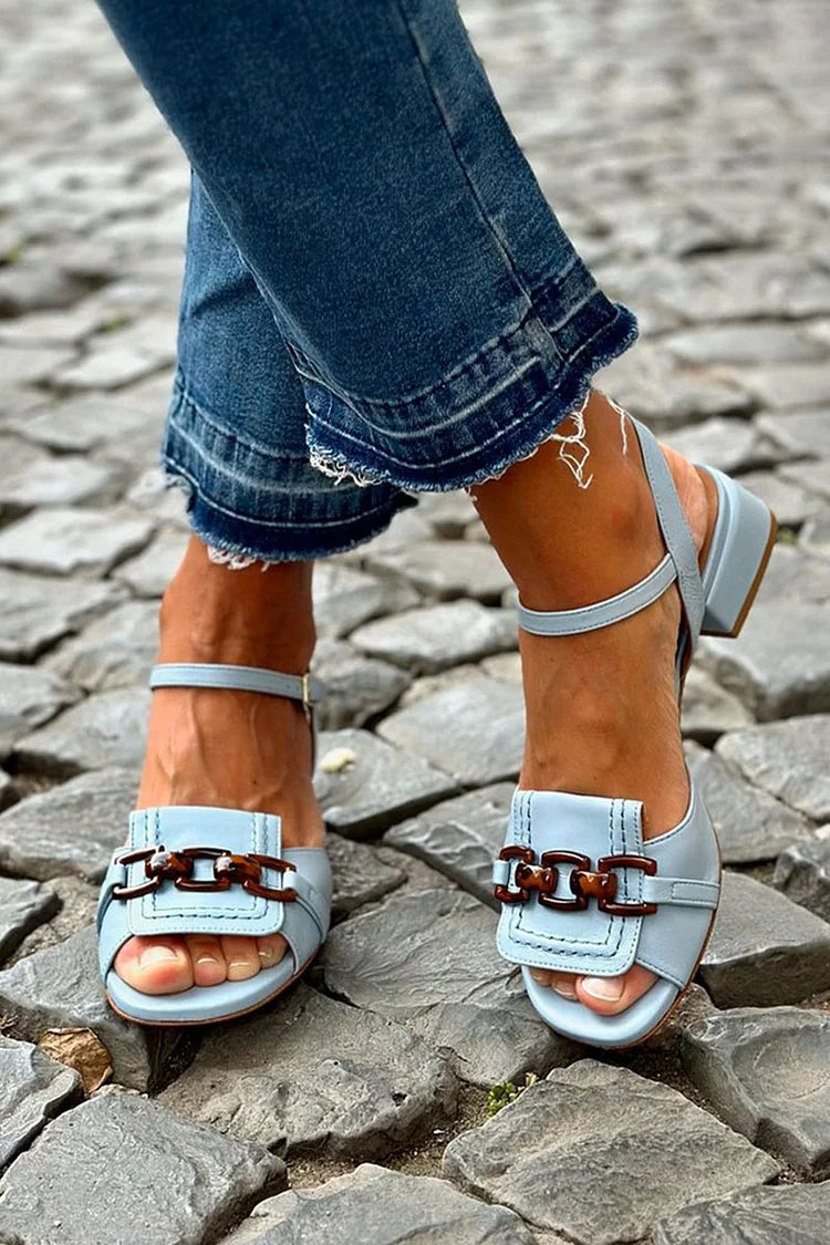 Isabella™ | Graceful Leather Sandals for Coastal Charm