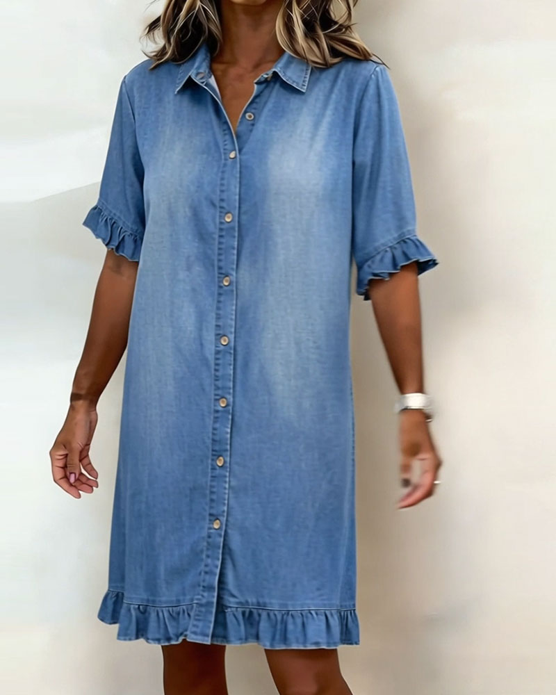 Lila™ | Flattering Denim Dress