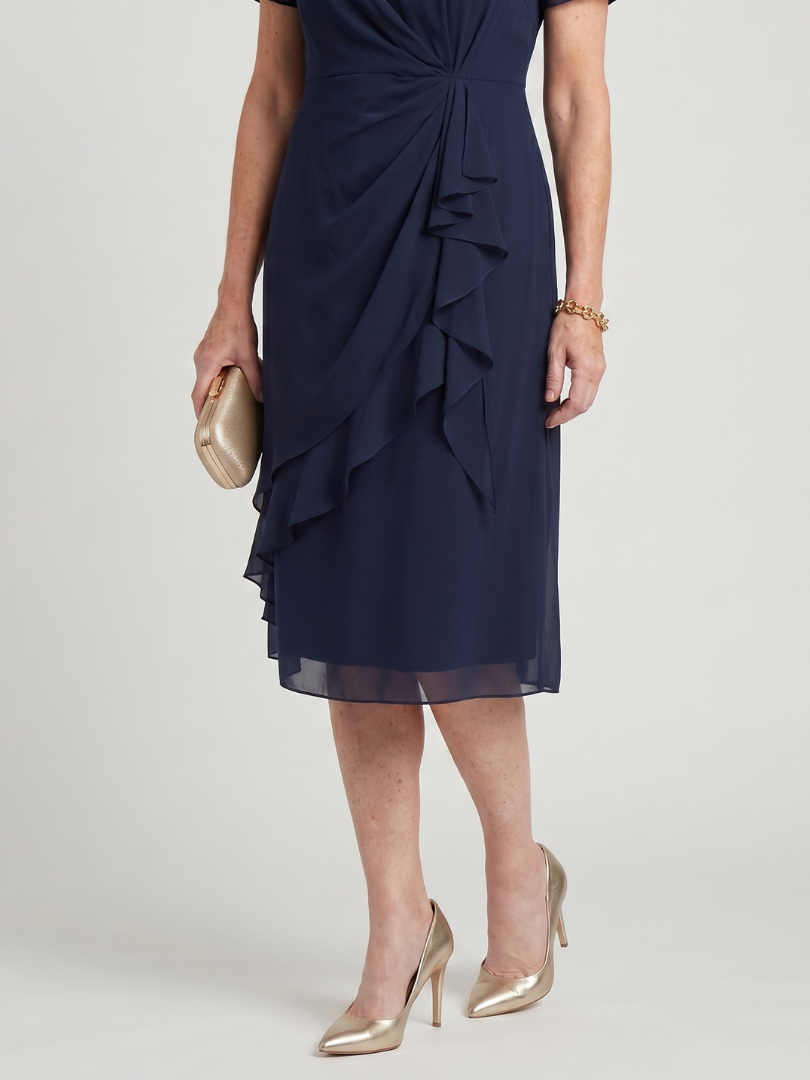 Elowen™ | Chic Midi Dress with Twisted Detail