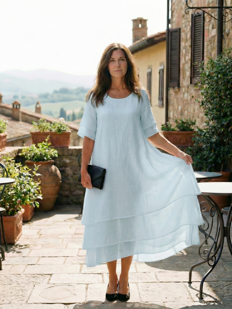 Lucia™ | Flowing Layered Dress for Effortless Elegance