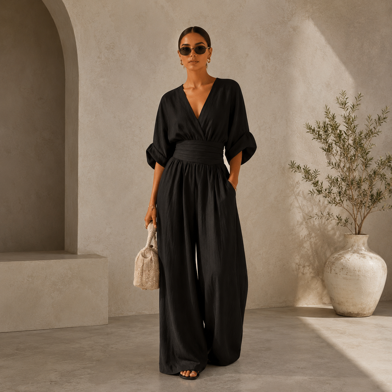 Camila™ | Chic Cotton Jumpsuit for Effortless Elegance
