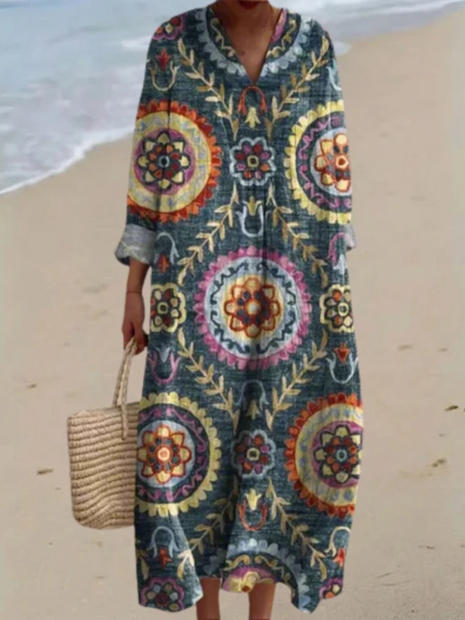 Lila™ | Chic Geometric Vintage Dress