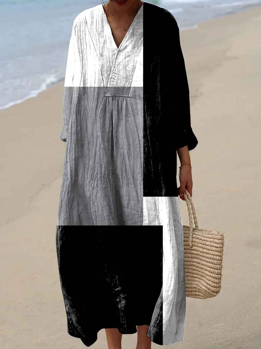 Lila™ | Chic Retro Geometric Dress