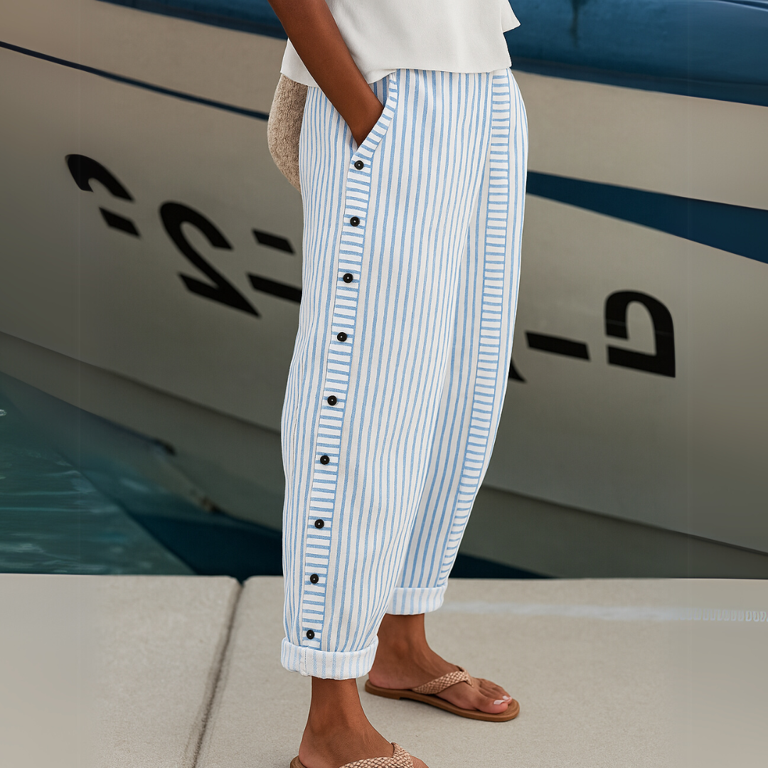 Mia™ | Chic Striped Casual Trousers for Effortless Style