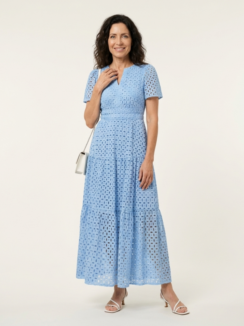 Brielle™ | Flowy V-Neck Midi Dress for Effortless Elegance