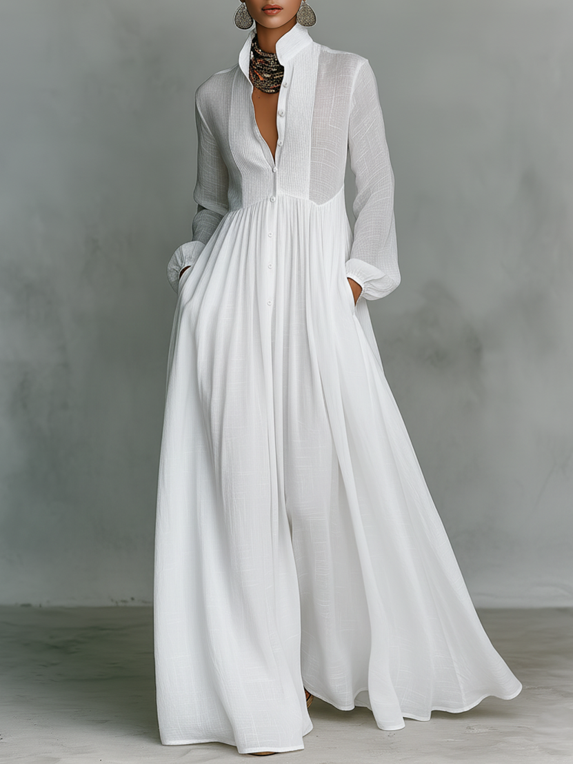 Isabella™ | Chic Linen Maxi Dress for Effortless Elegance