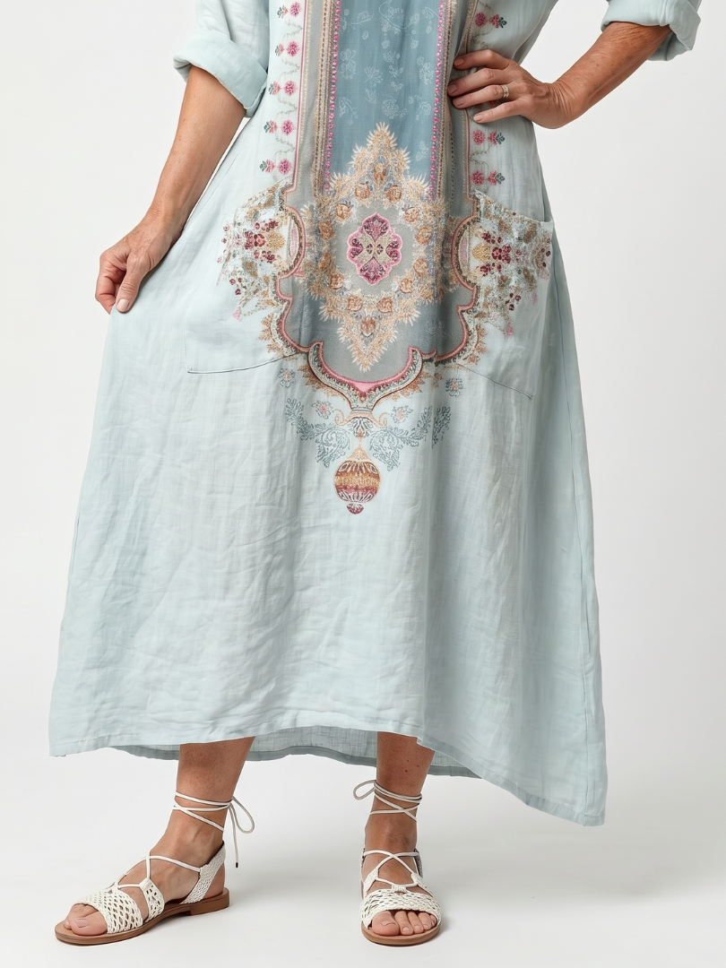 Kassiani™ | Luxurious Embroidered Midi Dress