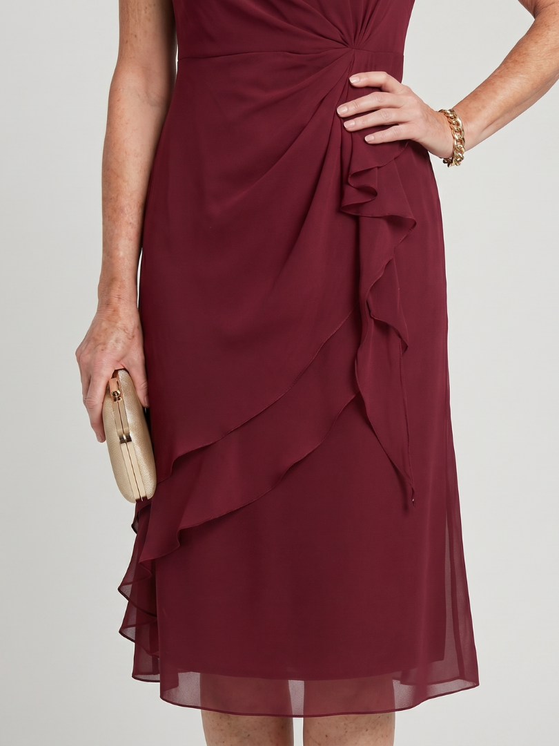 Elowen™ | Chic Midi Dress with Twisted Detail