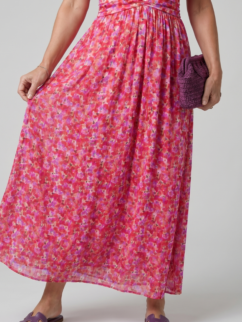 Cecily™ | Charming Floral Midi Dress for Effortless Elegance