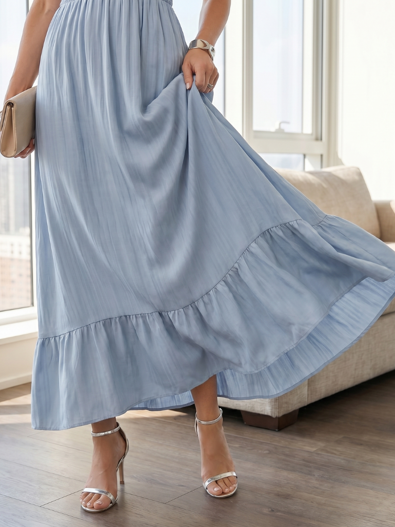 Lila™ | Charming Ruffle Sleeve Midi Dress