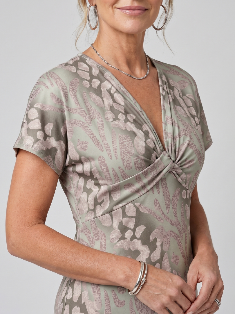Beatrice™ | Chic Abstract Midi Dress for Effortless Elegance
