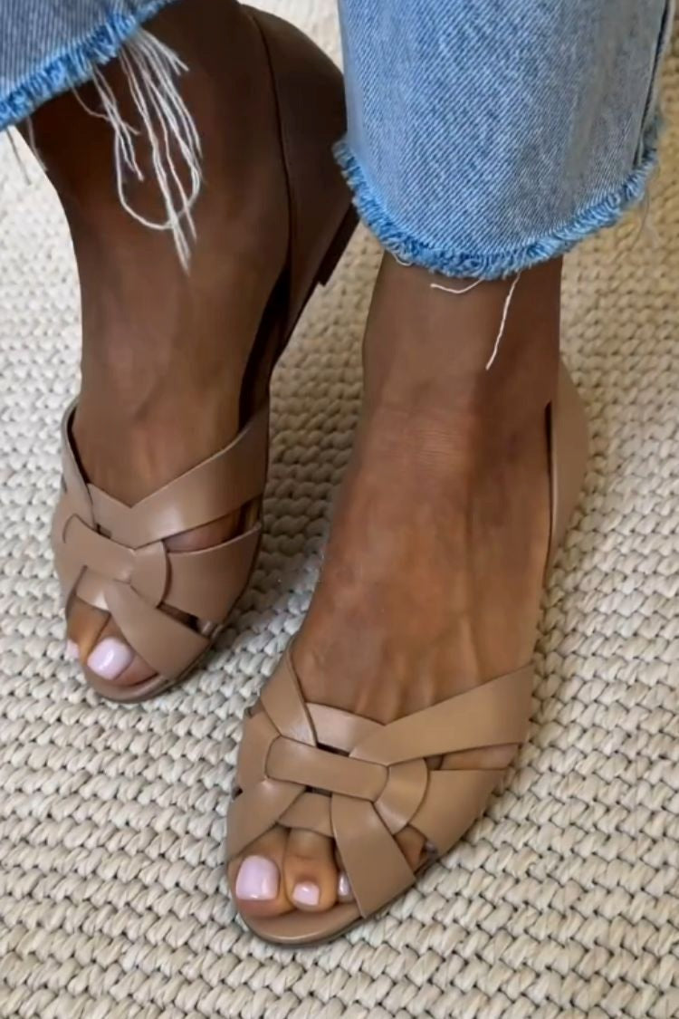Serafina™ | Chic Woven Natural Sandals for Effortless Style