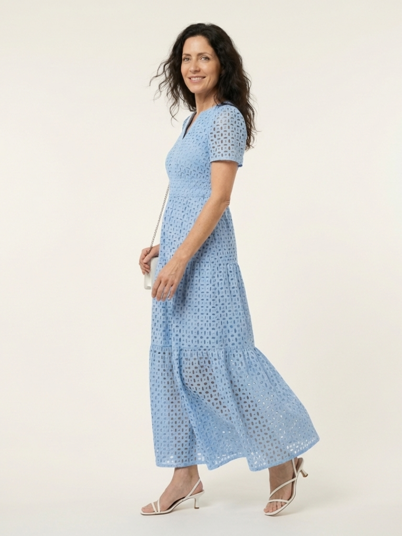 Brielle™ | Flowy V-Neck Midi Dress for Effortless Elegance