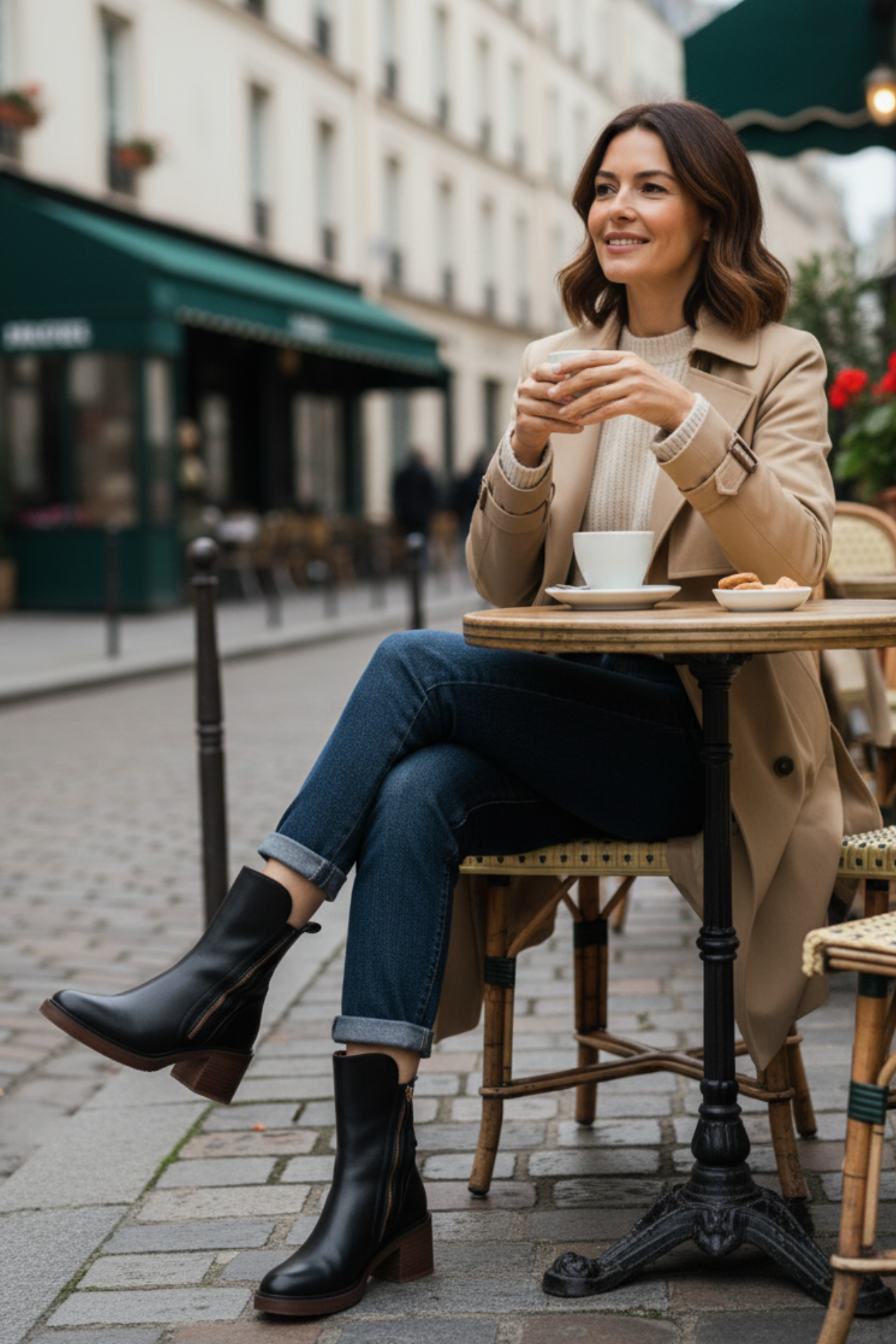 Lucia™ | Chic Leather Ankle Boots for Sophistication
