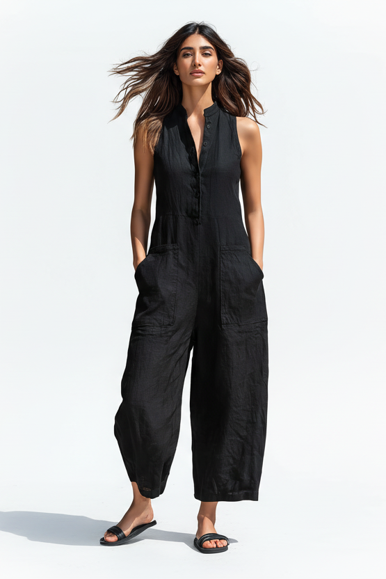 Clara™ | Chic Linen Jumpsuit for Effortless Elegance