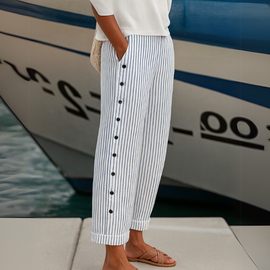 Mia™ | Chic Striped Casual Trousers for Effortless Style