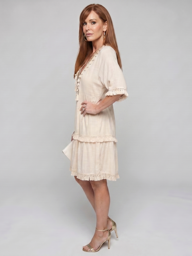 Delia™ | Chic Embroidered Mini Dress for Effortless Elegance