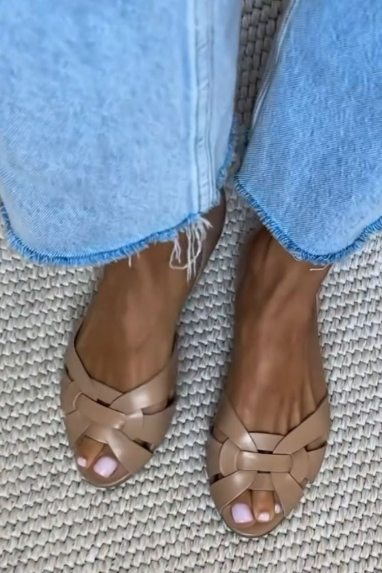 Serafina™ | Chic Woven Natural Sandals for Effortless Style