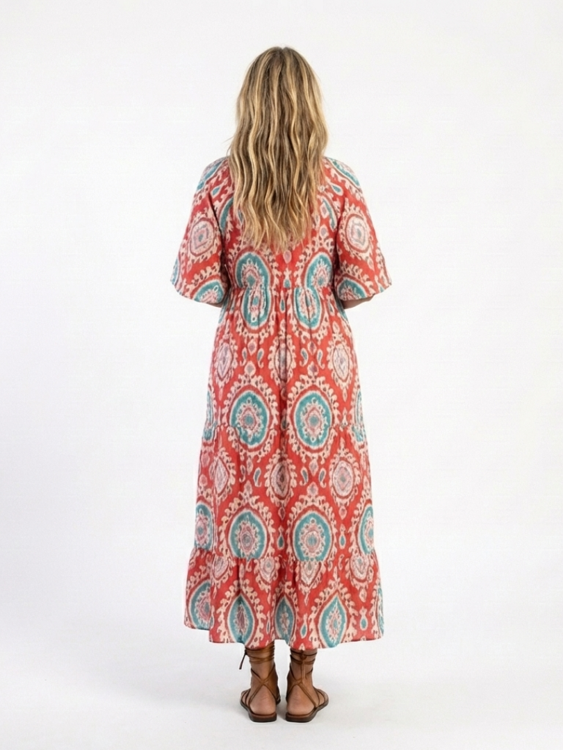 Zara™ | Chic Paisley Midi Dress for Effortless Elegance