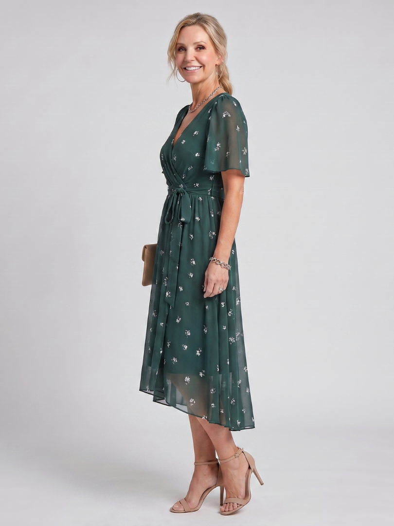 Mirabel™ | Floral Midi Dress with Grace