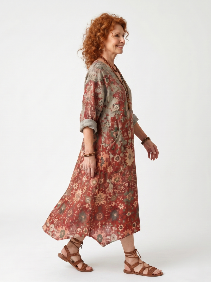 Sienna™ | Chic Pocketed Midi Dress for Effortless Style