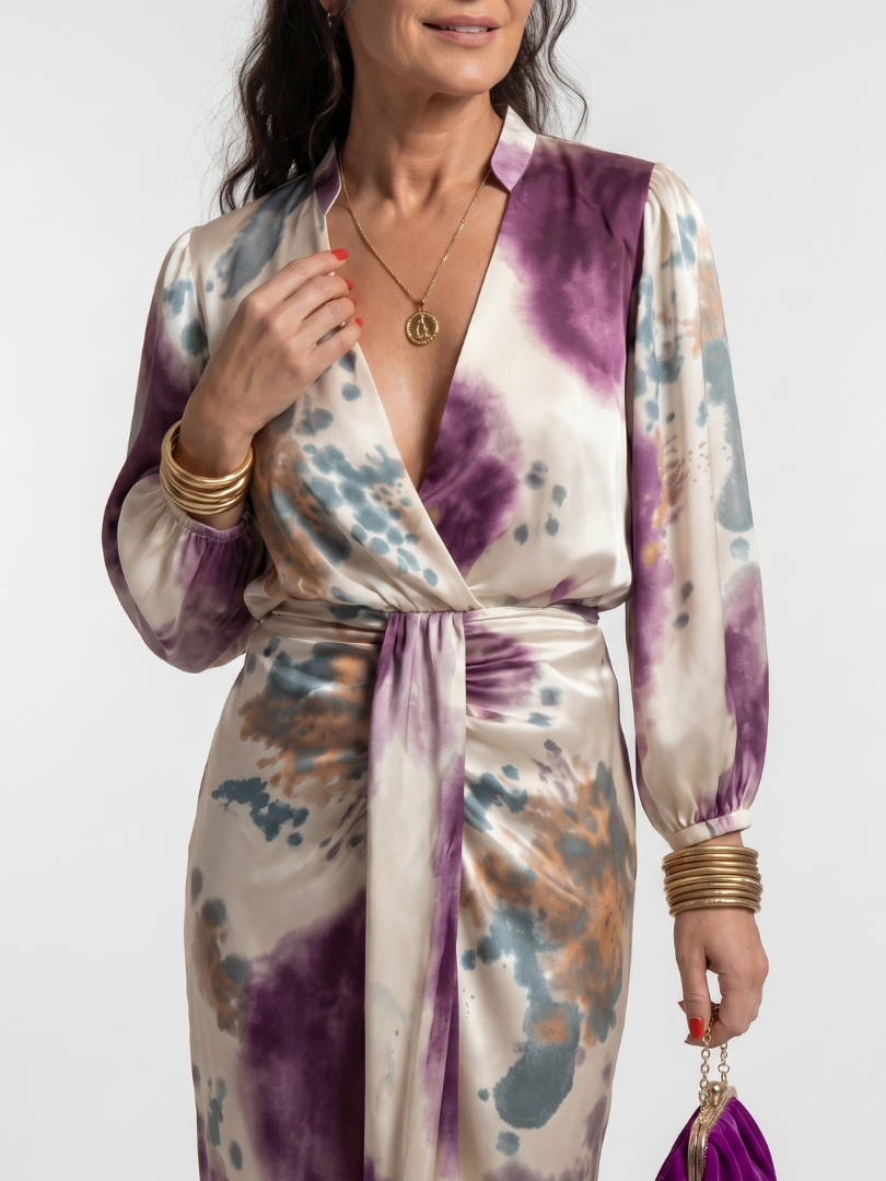 Cordelia™ | Chic Printed Midi Dress for Effortless Elegance