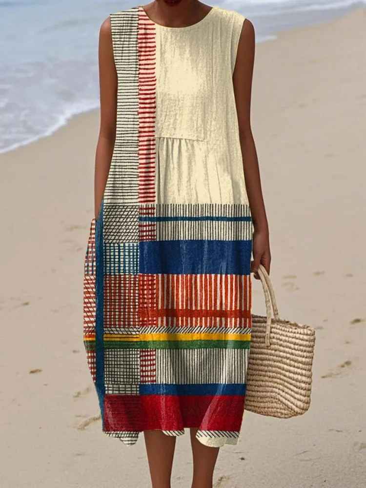Clara™ | Chic Patchwork Dress for Effortless Style