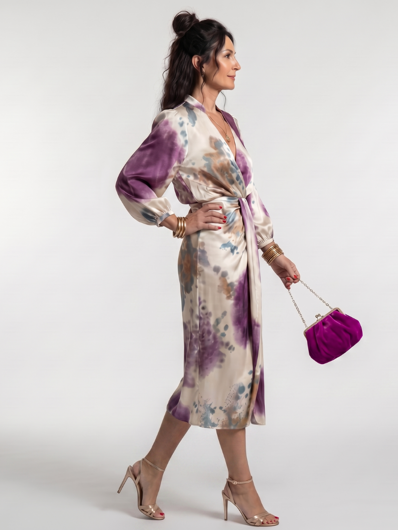 Cordelia™ | Chic Printed Midi Dress for Effortless Elegance