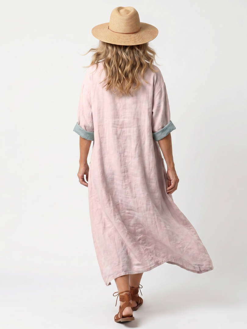 Lila™ | Embroidered Midi Dress for Effortless Elegance