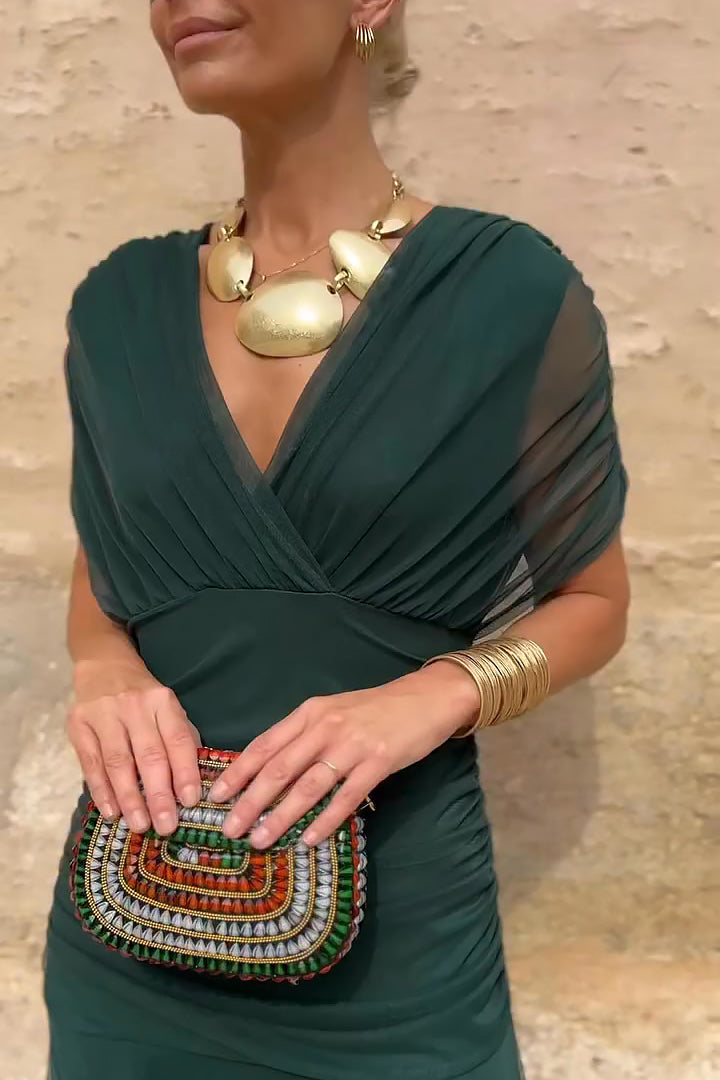 Louise™ | Graceful V-Neck Maxi Dress
