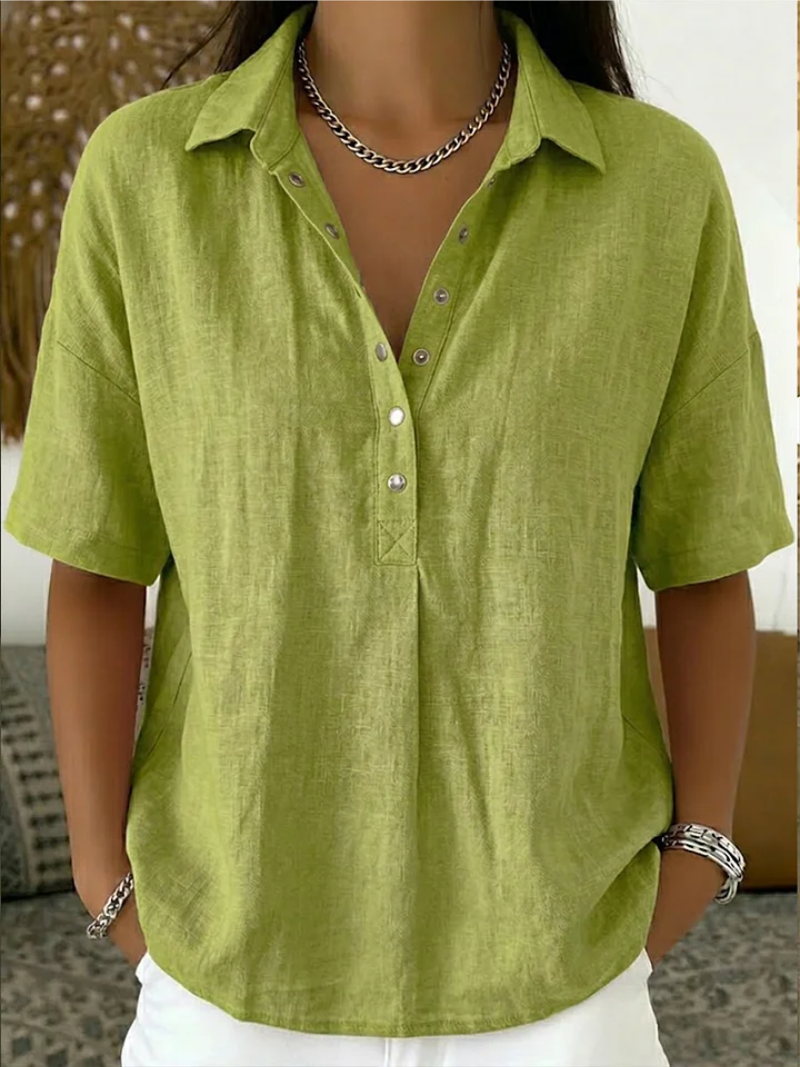 Clara - Chic Cotton Blouse for Effortless Style