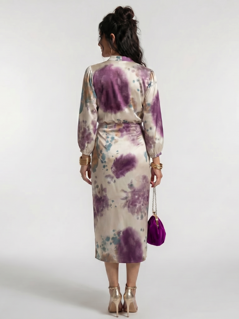 Cordelia™ | Chic Printed Midi Dress for Effortless Elegance