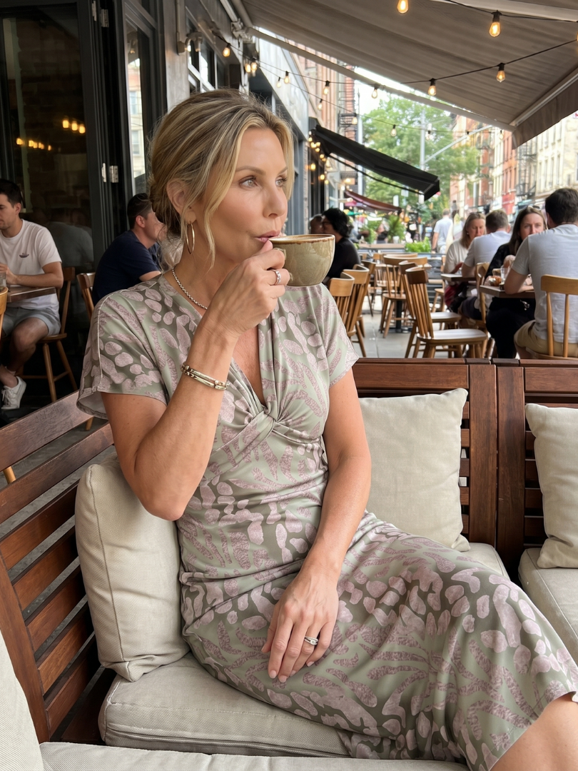 Beatrice™ | Chic Abstract Midi Dress for Effortless Elegance