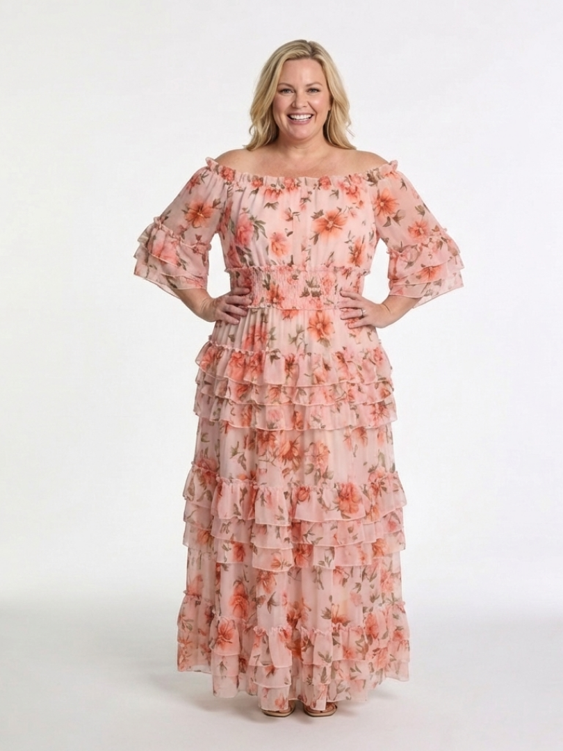 Rosalie™ | Romantic Off-Shoulder Floral Maxi Dress