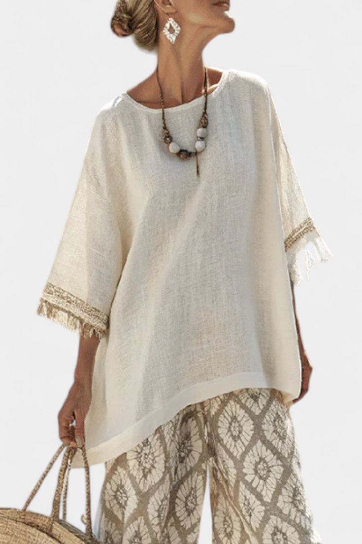 Isabella™ | Chic Cotton Blend Ensemble for Effortless Elegance