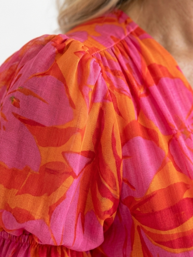Lila™ | Chic Floral Midi Dress for Effortless Elegance