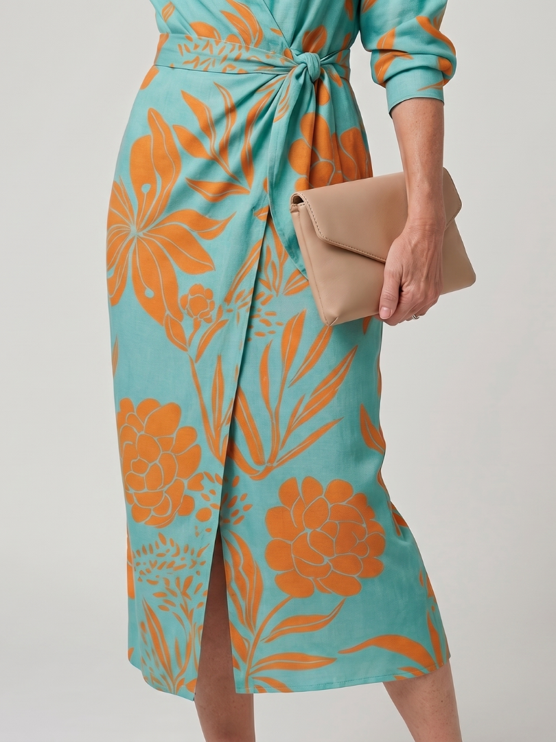 Imogen™ | Chic Stripe Midi Dress for Effortless Elegance