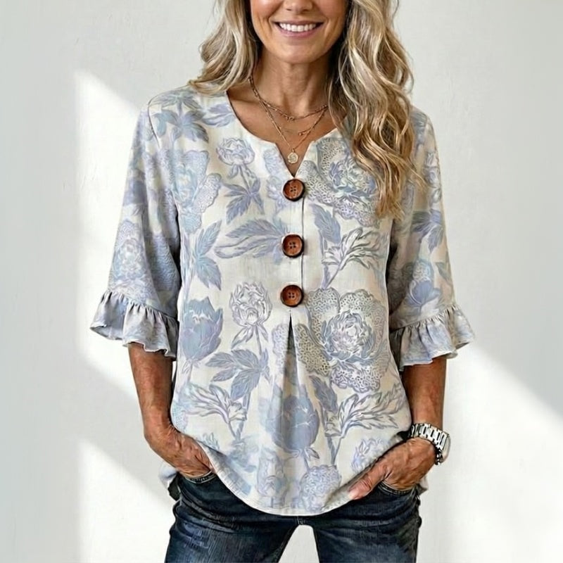 Isabelle™ | Timeless Floral Blouse for Elegance