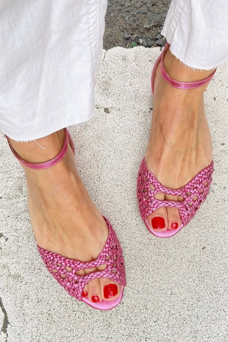 Isadora™ | Chic Woven Gold Sandals for Effortless Elegance