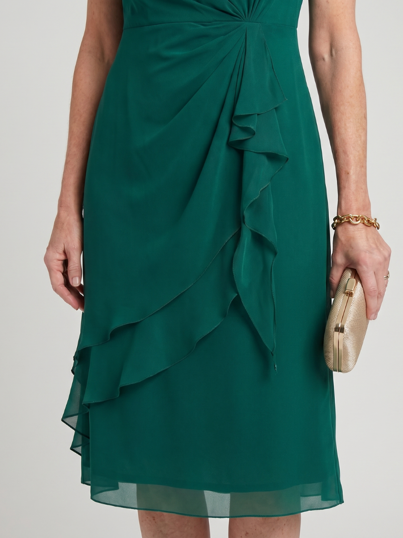 Elowen™ | Chic Midi Dress with Twisted Detail