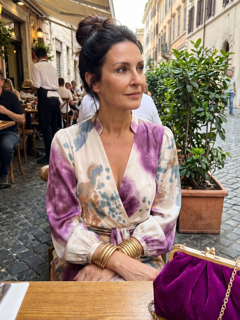Cordelia™ | Chic Printed Midi Dress for Effortless Elegance