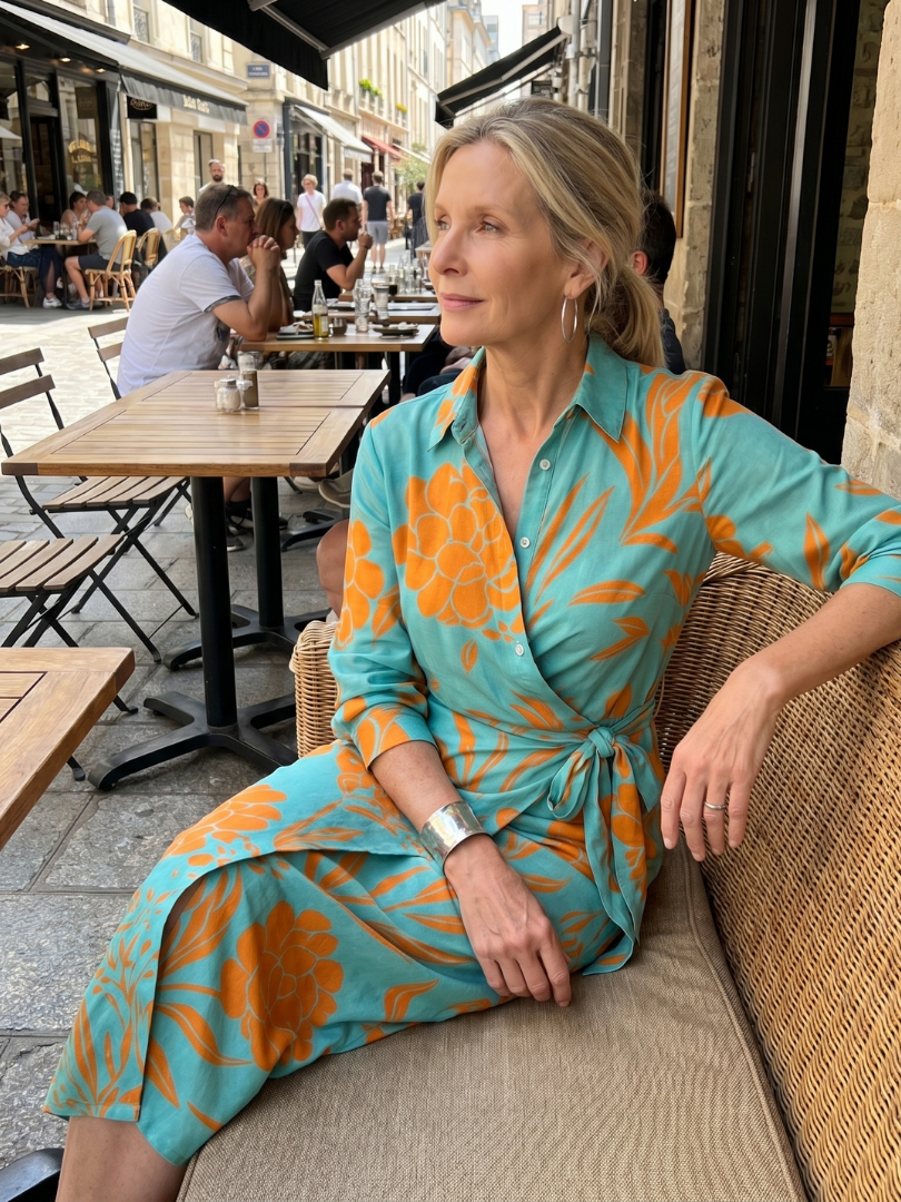 Imogen™ | Chic Stripe Midi Dress for Effortless Elegance