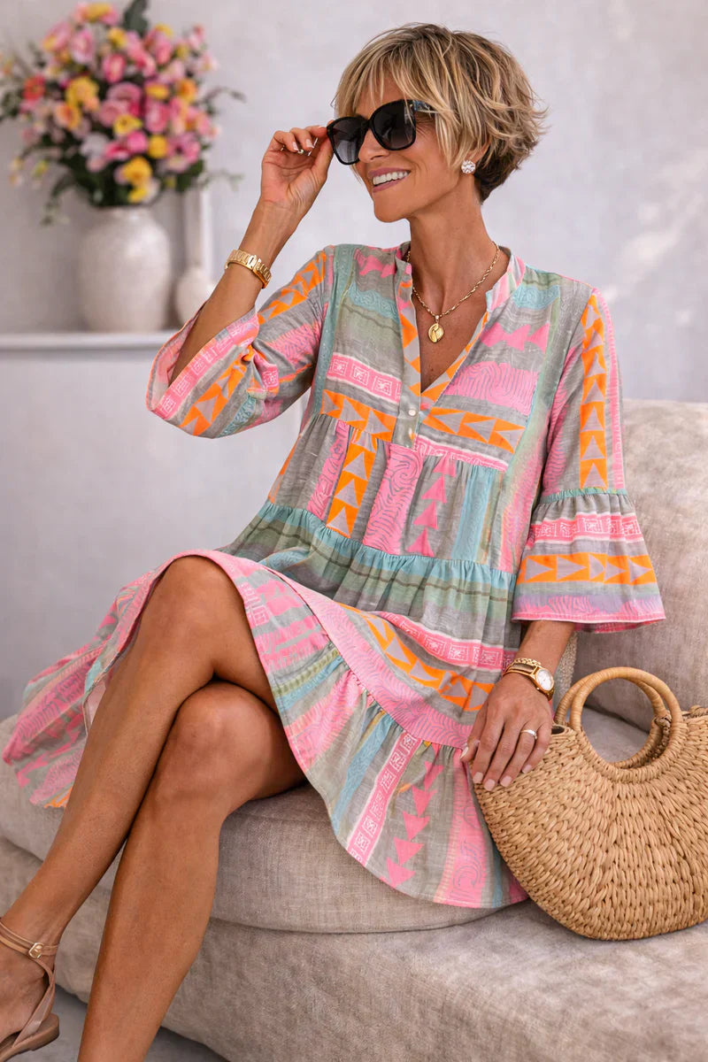 Lila™ | Vibrant Midi Dress for Effortless Style