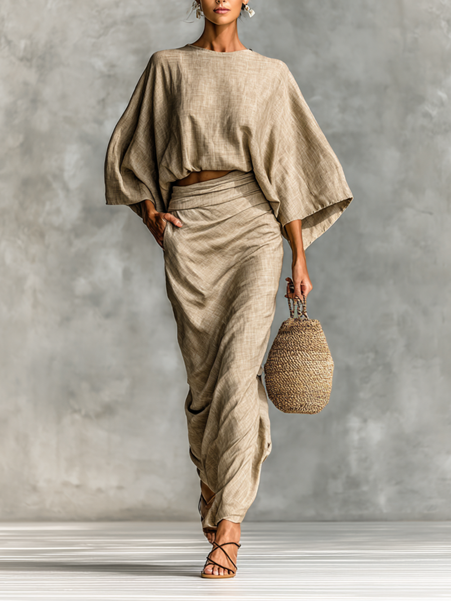 Lila™ | Luxurious Cotton Linen Skirt for Effortless Elegance