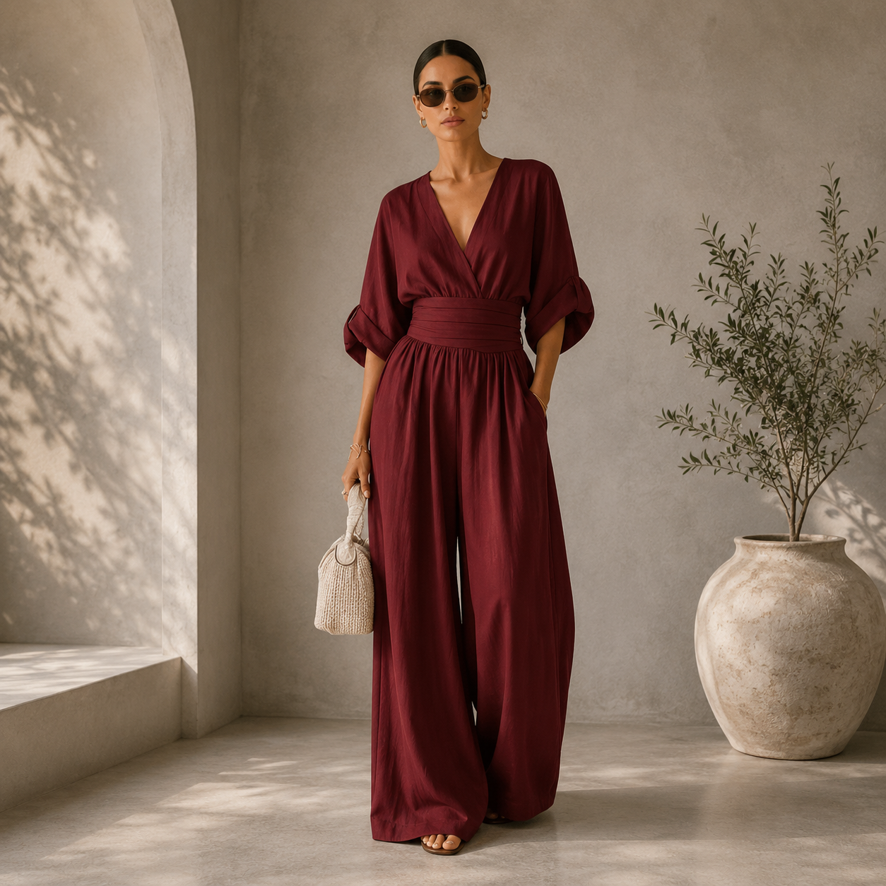 Camila™ | Chic Cotton Jumpsuit for Effortless Elegance