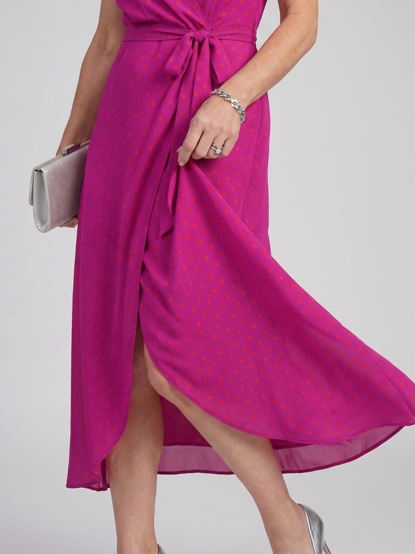 Phoebe™ | Floral Wrap Midi Dress for Effortless Elegance
