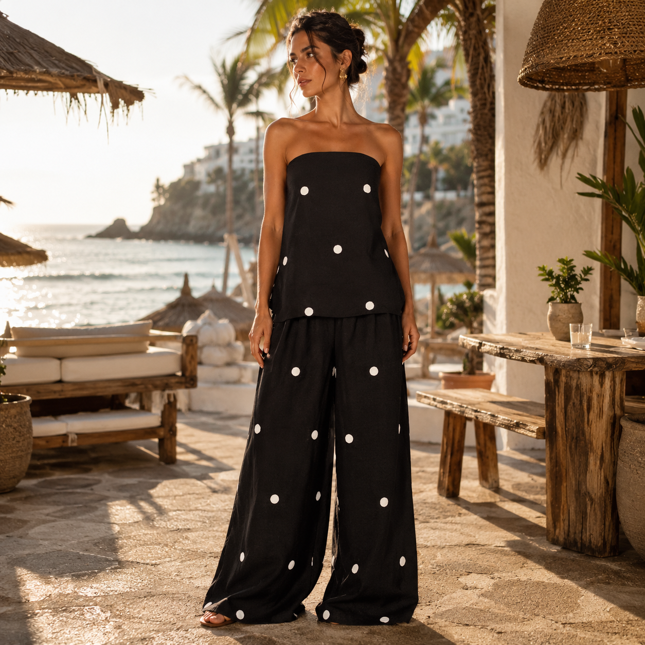 Lila™ | Chic Mediterranean Polka Dot Set
