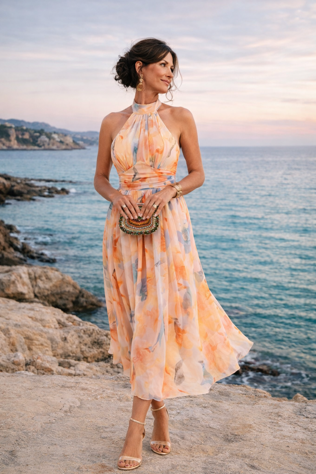 Celine - Maxi Dress with Halter Neckline