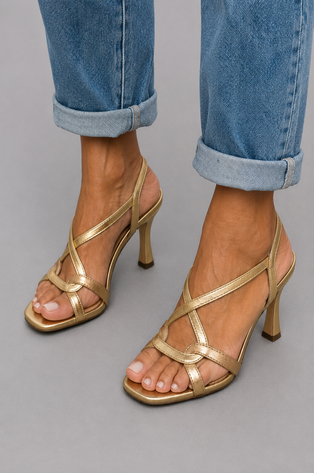 Elena™ | Chic Golden Sandals for Effortless Elegance