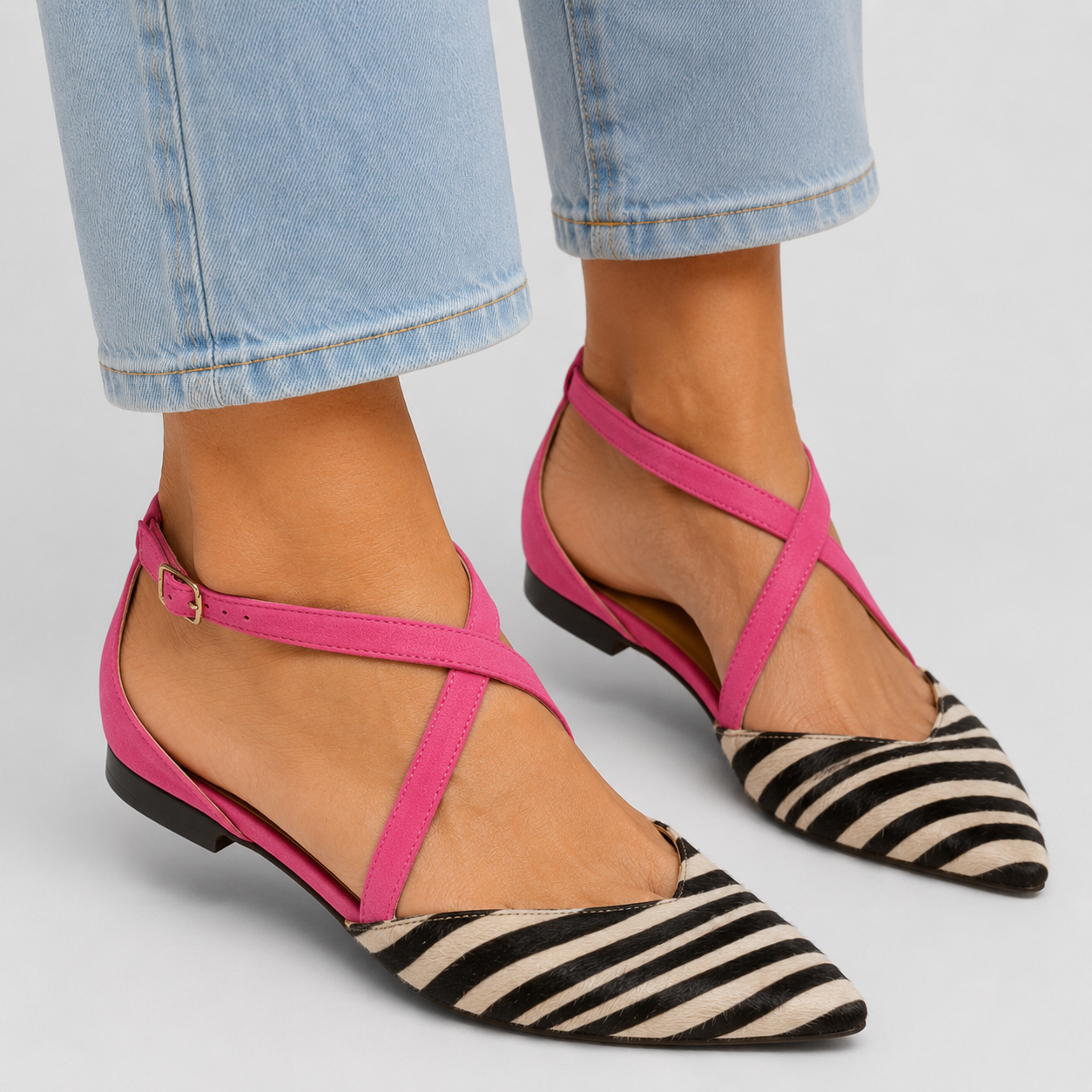 Lilian - Graceful Ribbon-Trim Ballet Flats